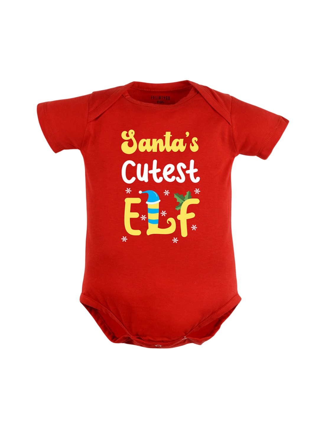 

FFLIRTYGO Infants Printed Cotton Bodysuit, Red