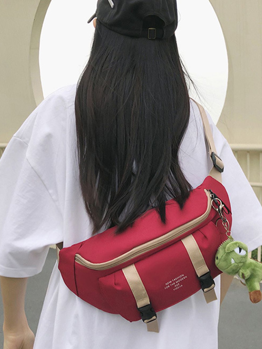 

StyleCast Red & Beige Crossbody Backpack