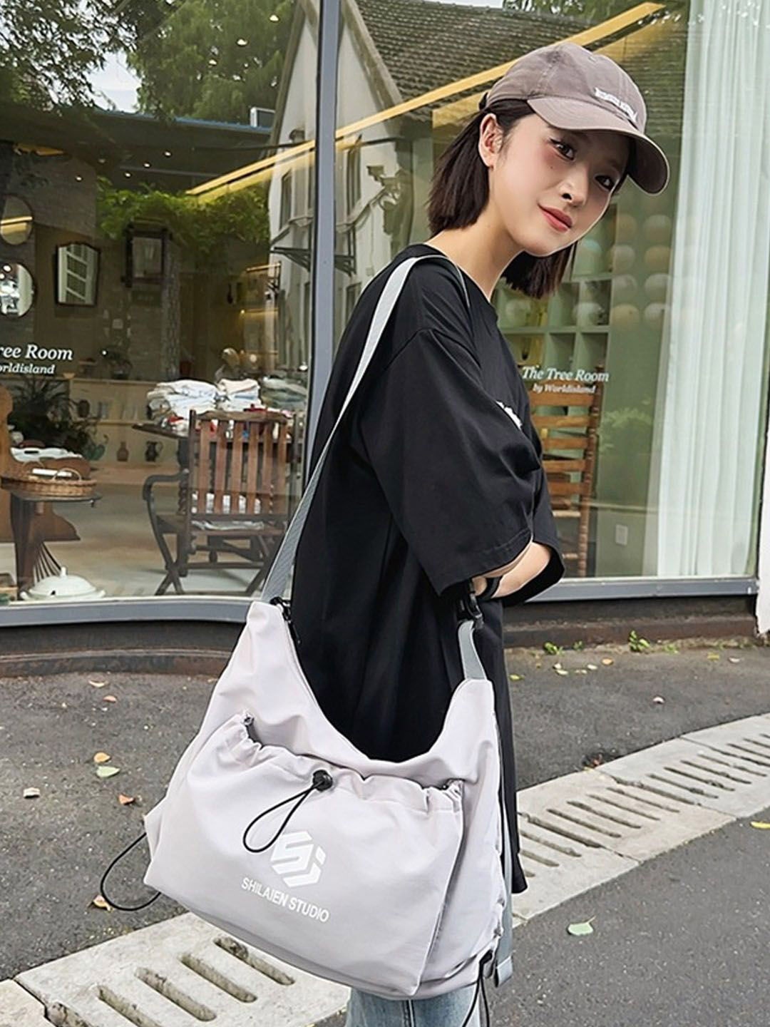 

StyleCast Grey Solid Stylish Crossbody Bag