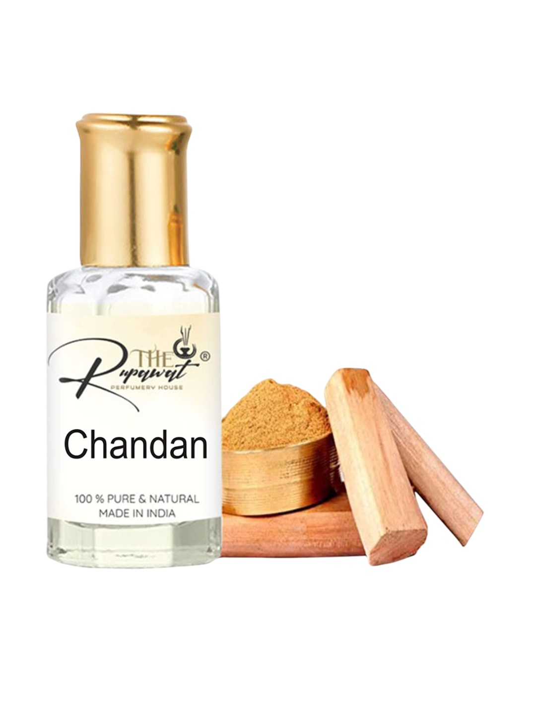 

THE RUPAWAT Perfumery House Chandan Pure & Natural Alcohol-Free Attar 12 ml, Transparent