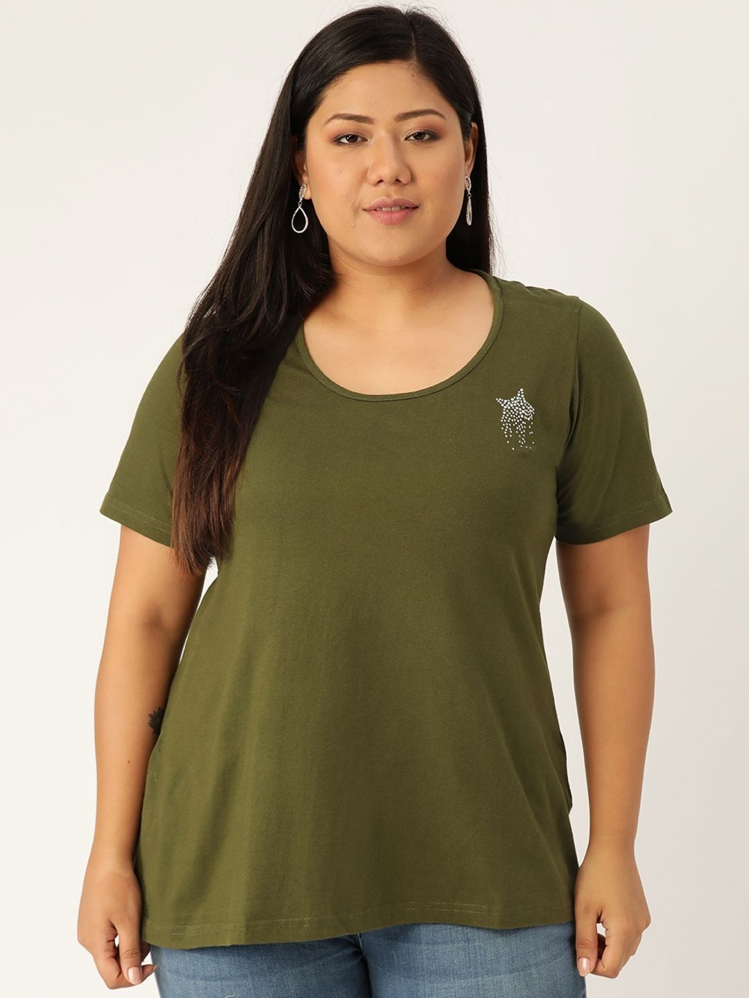 

theRebelinme Women T-shirt, Olive