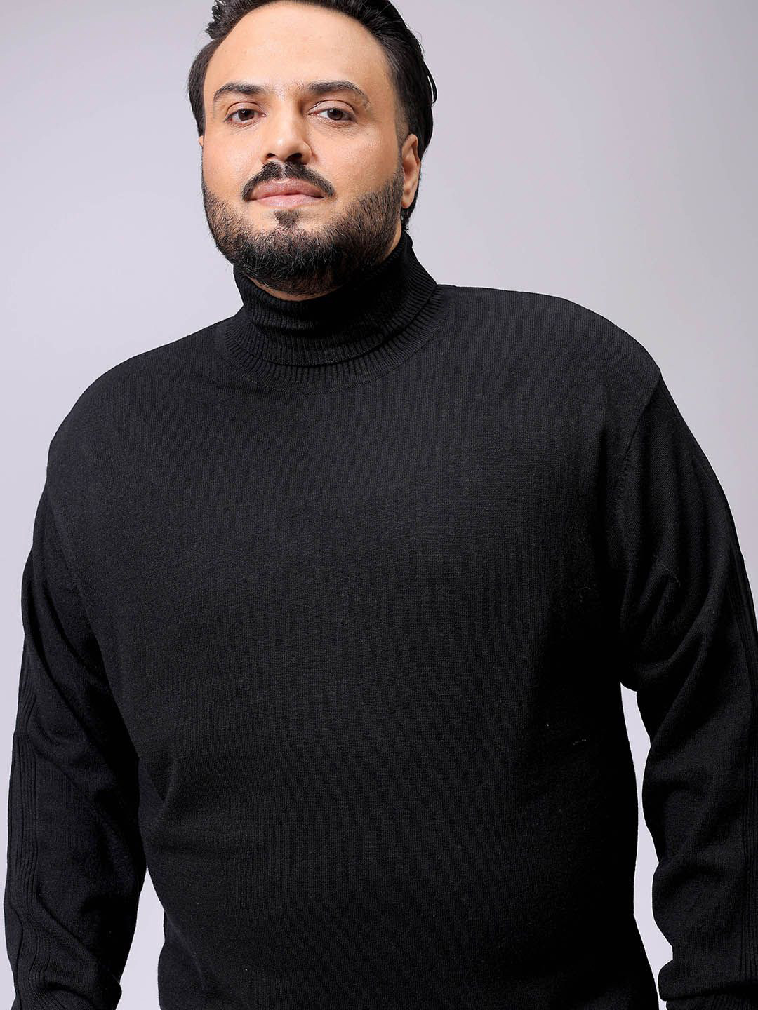 

Hardsoda by The Indian Garage Co Men Turtle Neck Pullover, Black