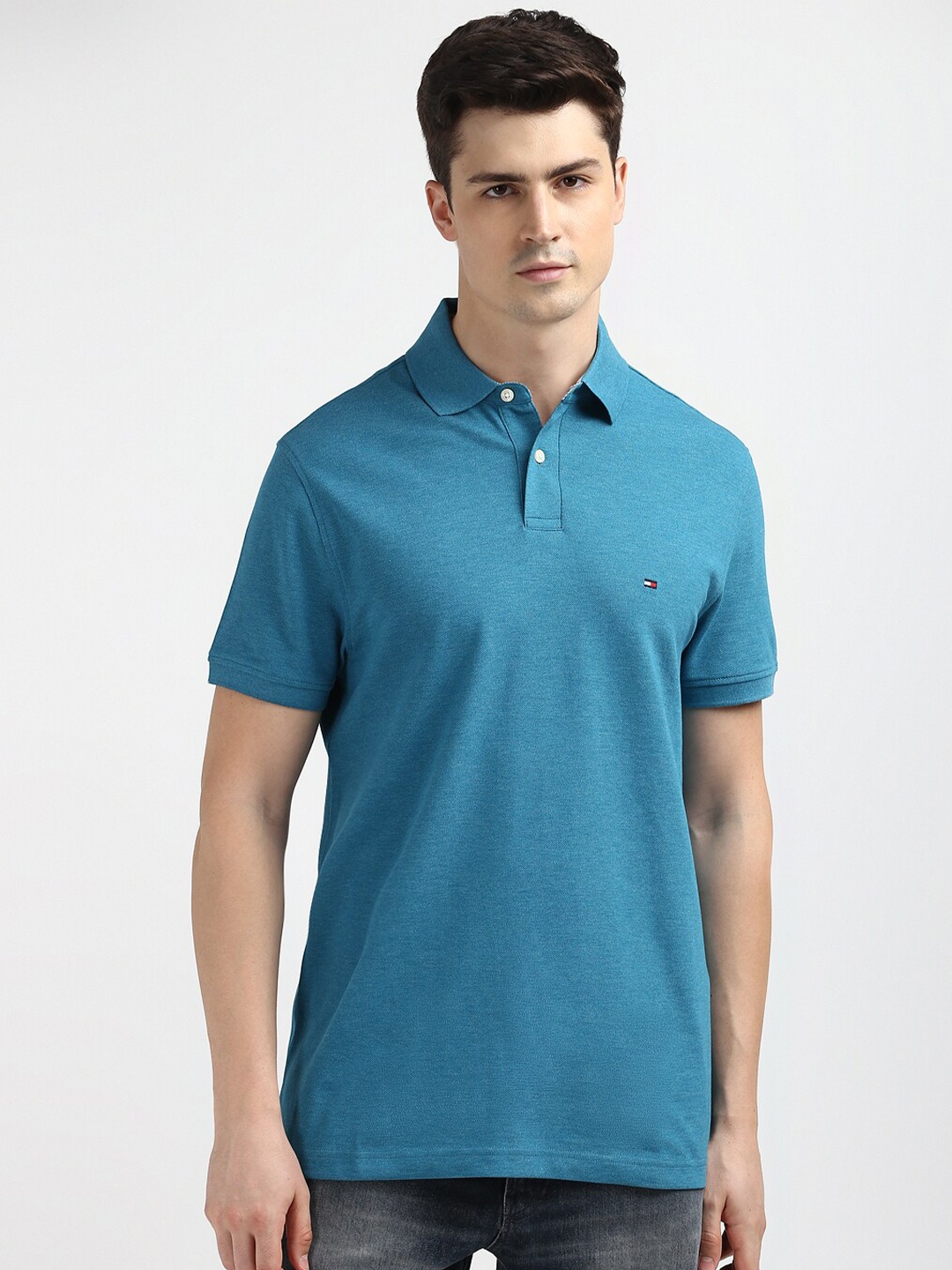 

Tommy Hilfiger Men Polo Collar Pockets T-shirt, Blue