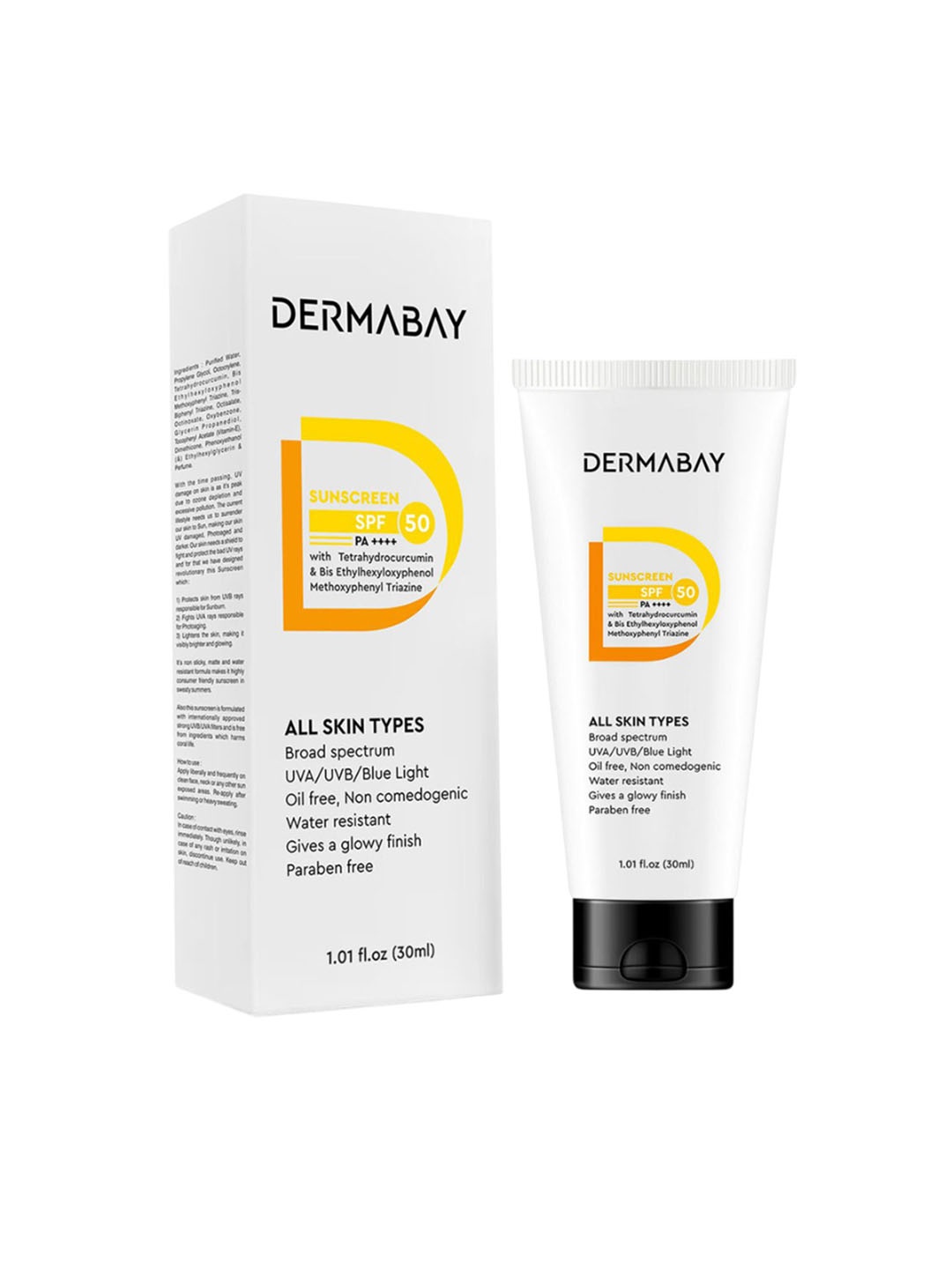 

DermaBay SPF 50 PA++++ Invisible Glowy Finish Sunscreen - 30ml, White