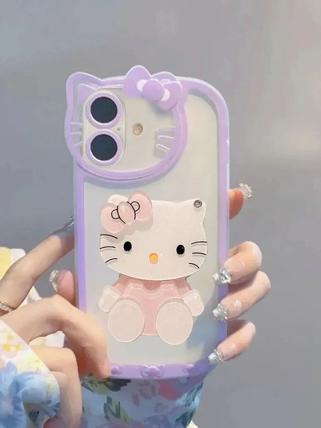 

Luxury Kase Solid Printed iPhone 16 Back Case Mobile Accessories, Purple