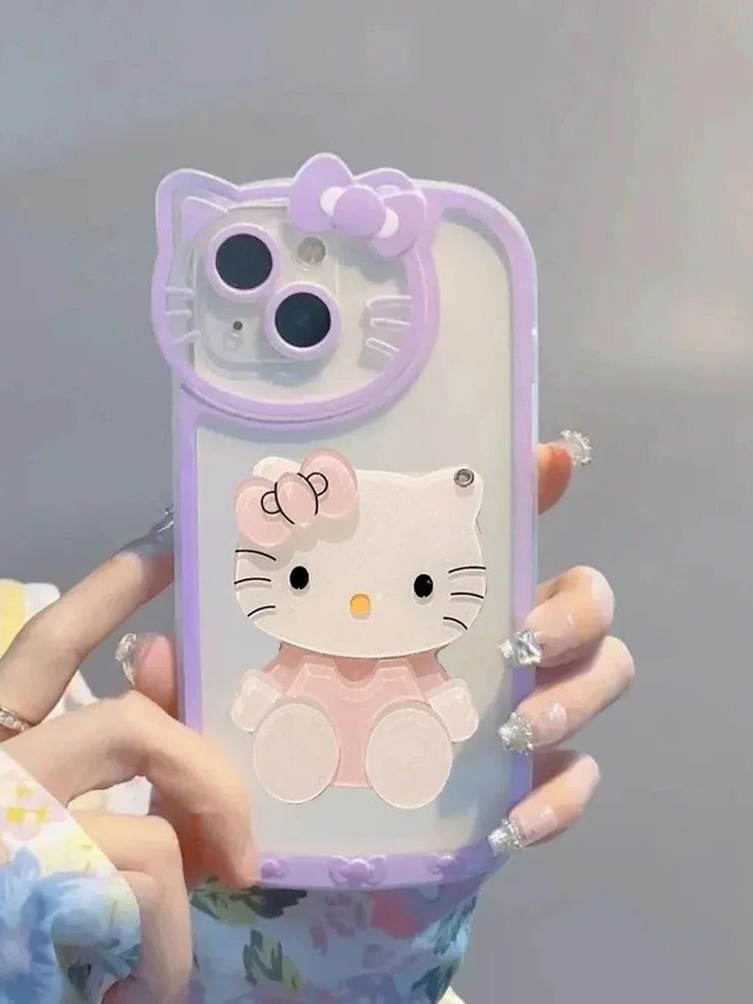 

Luxury Kase Solid Printed iPhone 15 Back Case Mobile Accessories, Purple