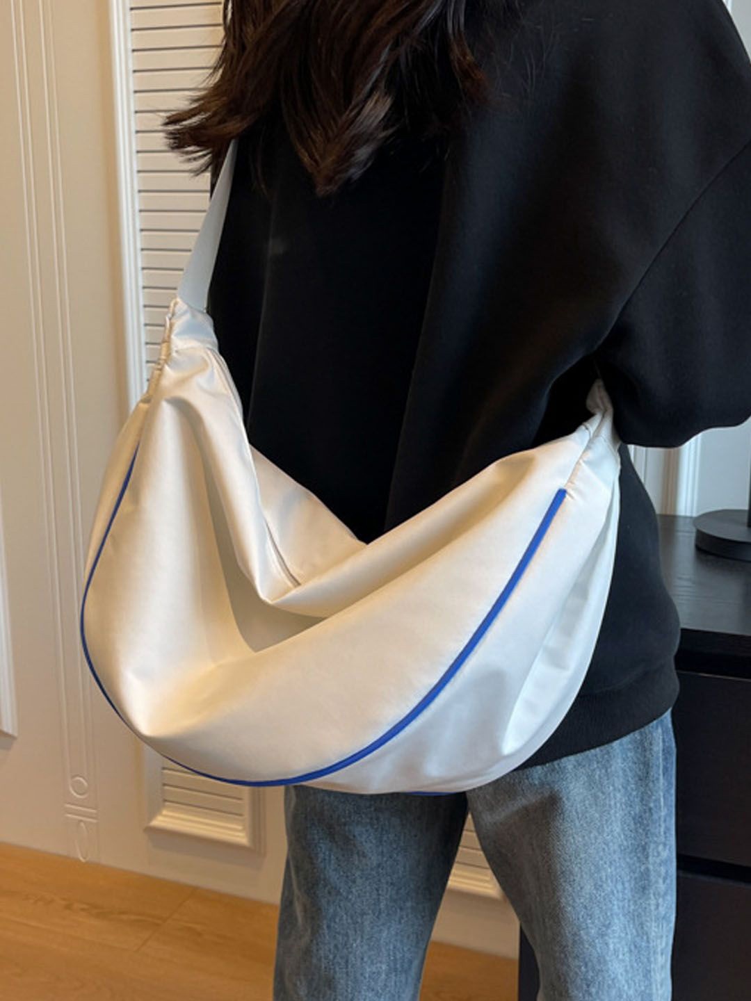 StyleCast White Structured Side Bag
