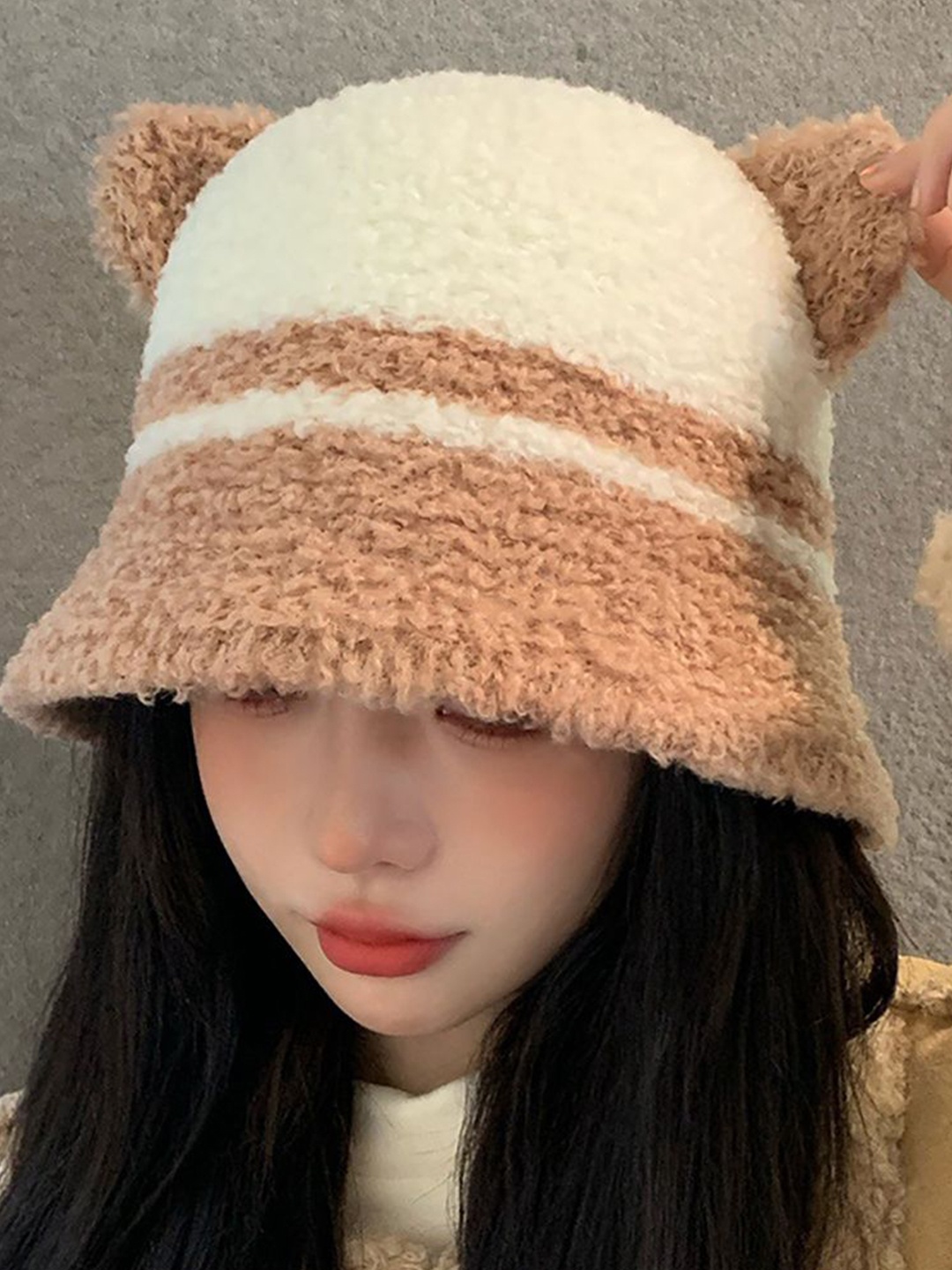 

StyleCast x Revolte Women Colourblocked Beanie, Brown