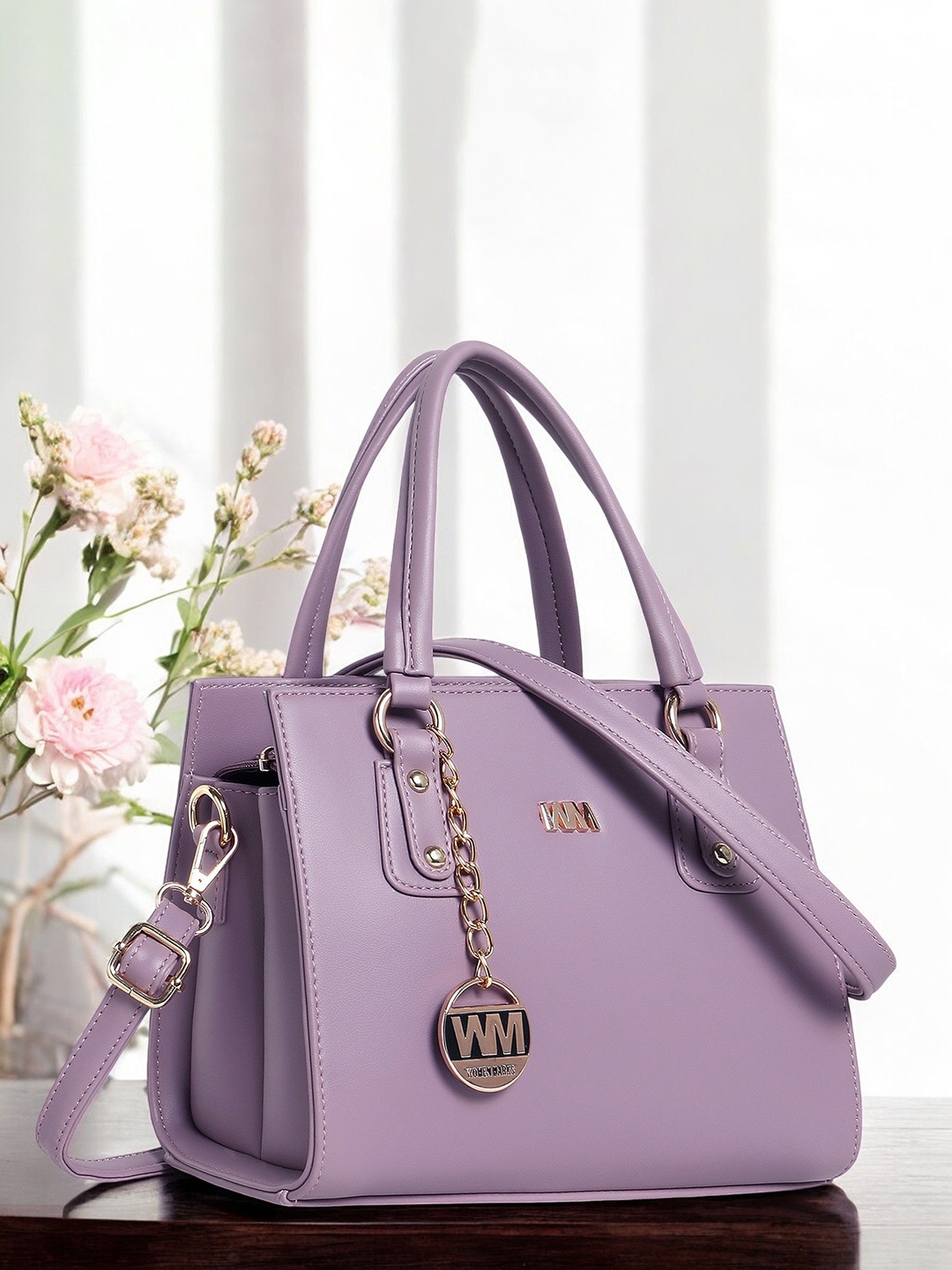 

WOMEN MARKS PU Handheld Bag with Fringed, Purple