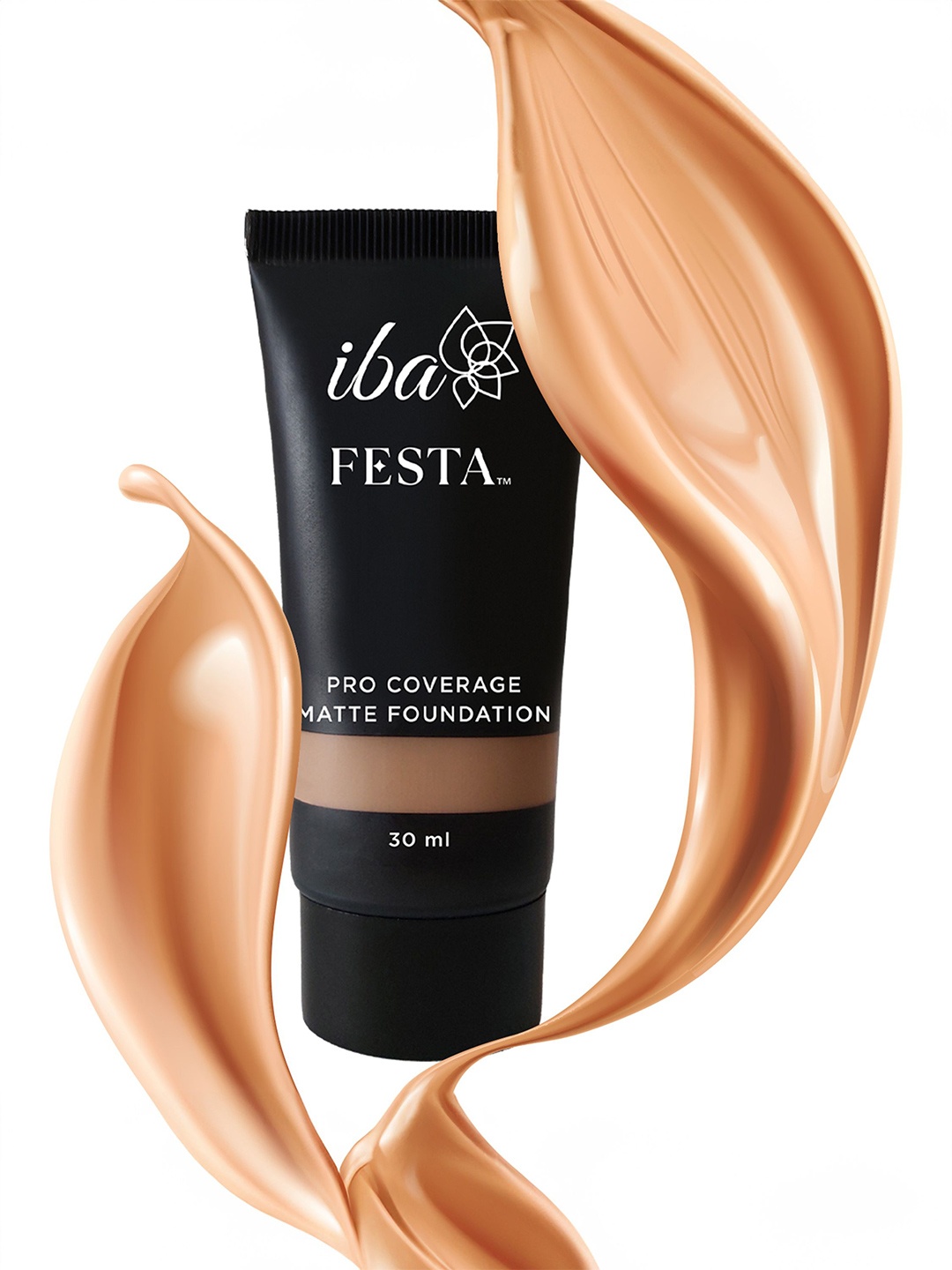 

Iba Festa Pro Coverage Matte Foundation With Vitamin E - 30 ml - Light Beige 02, Black