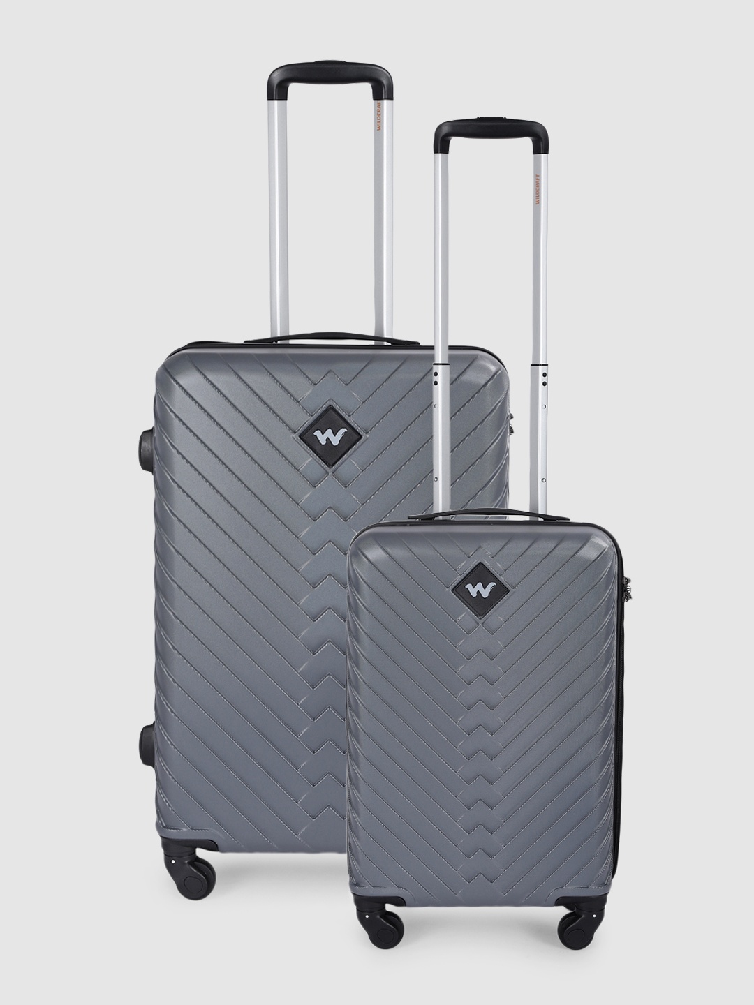 

Wildcraft Set of 2 Citron Trolley Suitcases - Cabin & Medium, Grey