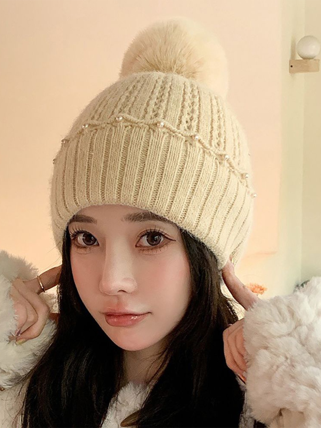 

StyleCast x Revolte Women Winter Casual Beanie, Beige