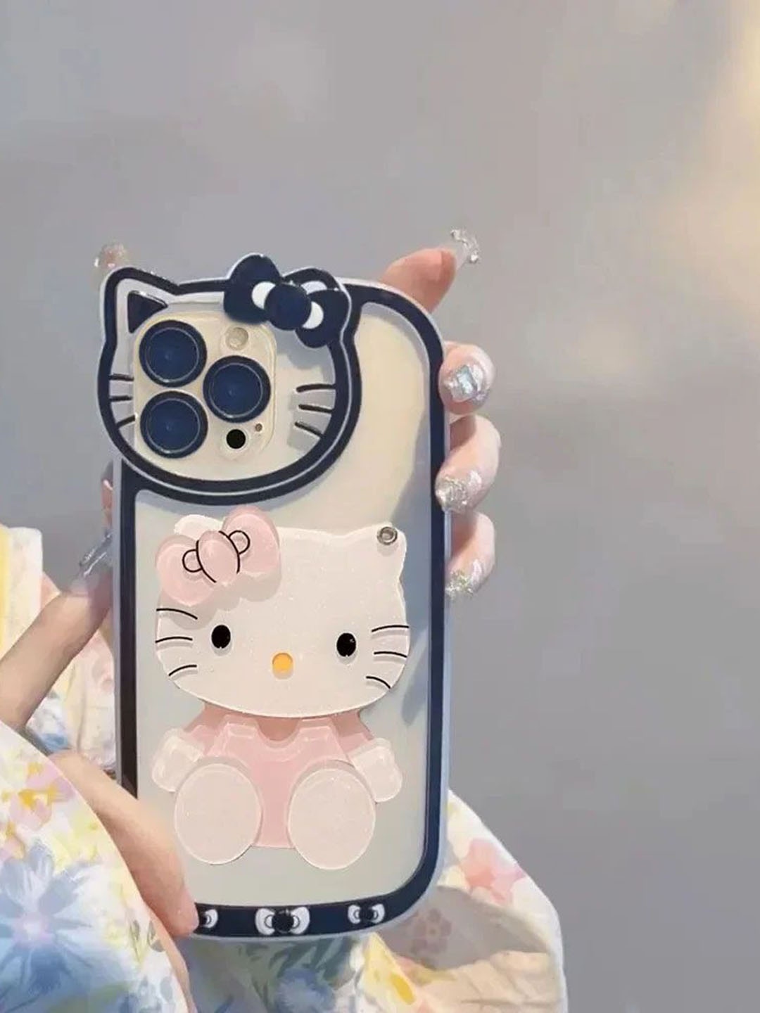 

Luxury Kase Cartoon Characters Printed iPhone 14 Pro Back Case Mobile Accessories, Black