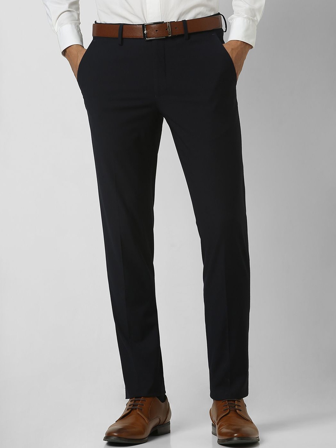 

Van Heusen Men Cotton Slim Fit Trousers, Black