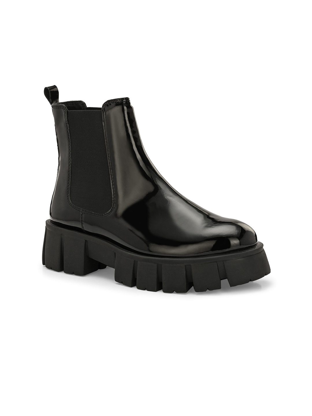 

ADORLY Women Platform Heel Chelsea Boots, Black