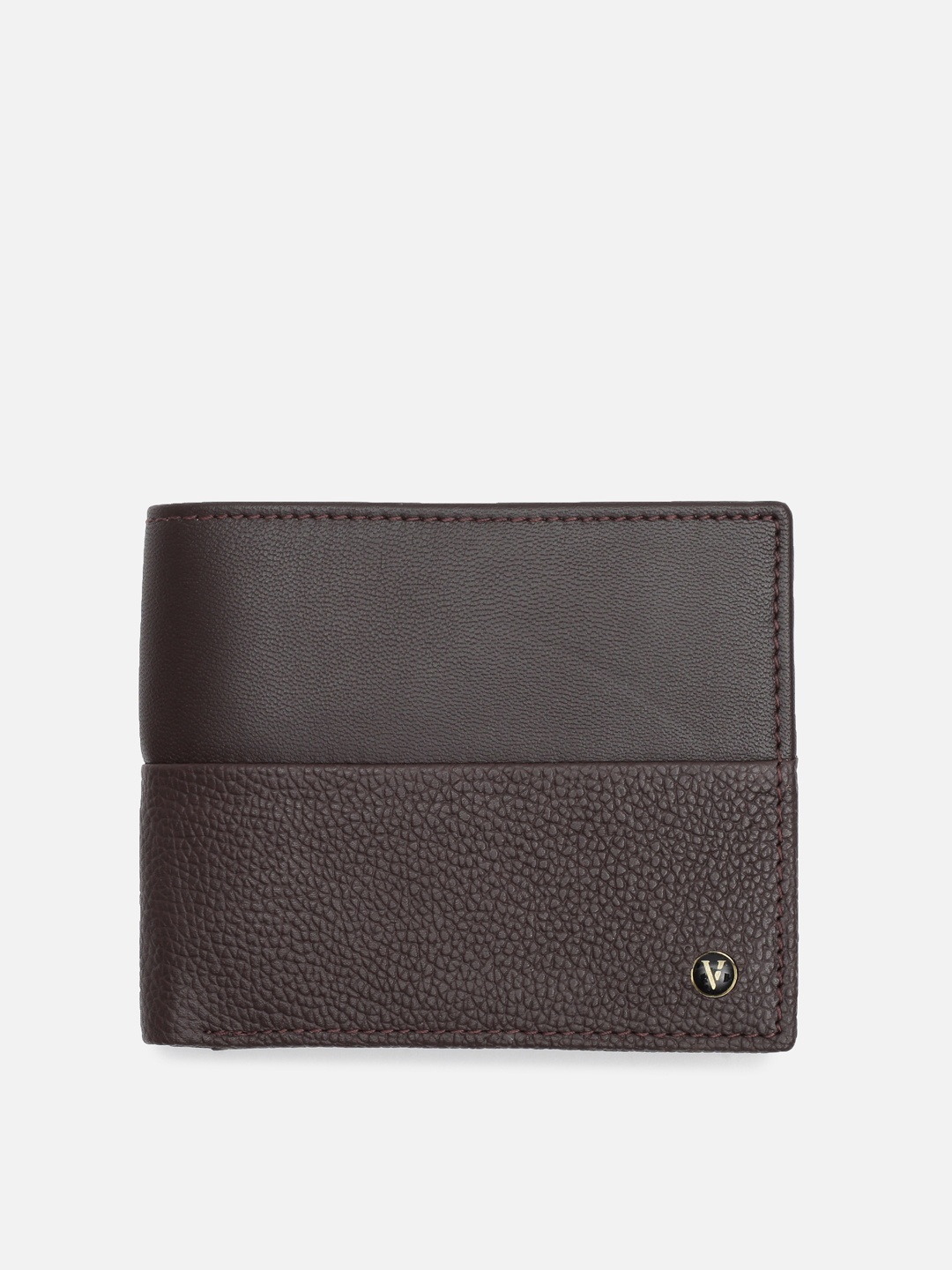 

Van Heusen Men Textured Leather Two Fold Wallet, Brown