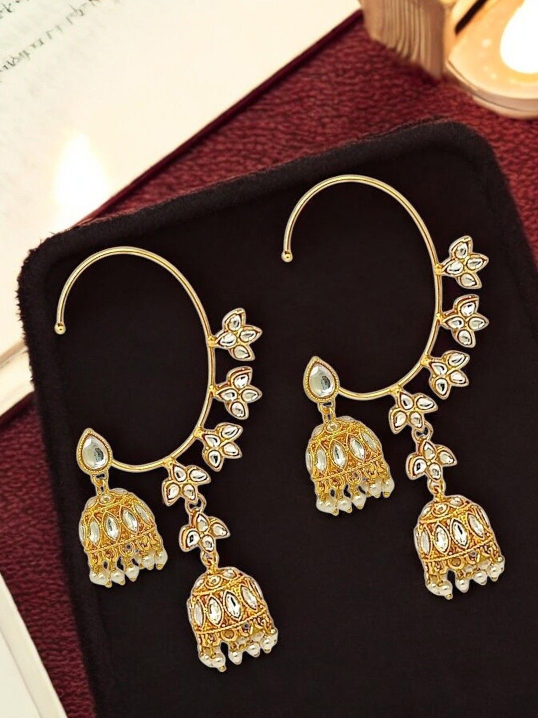 

FEMMIBELLA Classic Ear Cuff Earrings, Gold