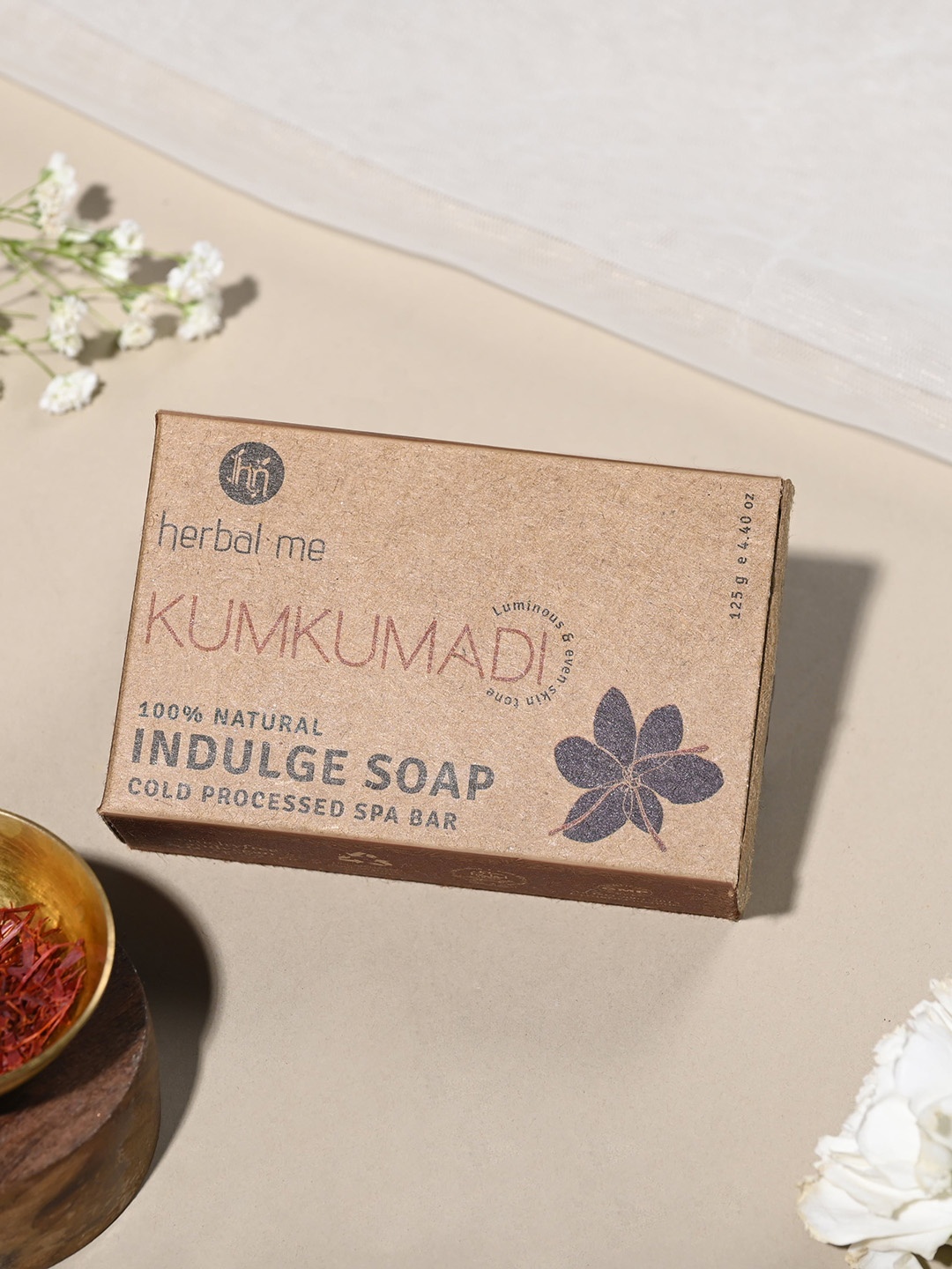 

HERBAL ME 100% Natural Indulge Kumkumadi Bath Soap - 125 g, Brown