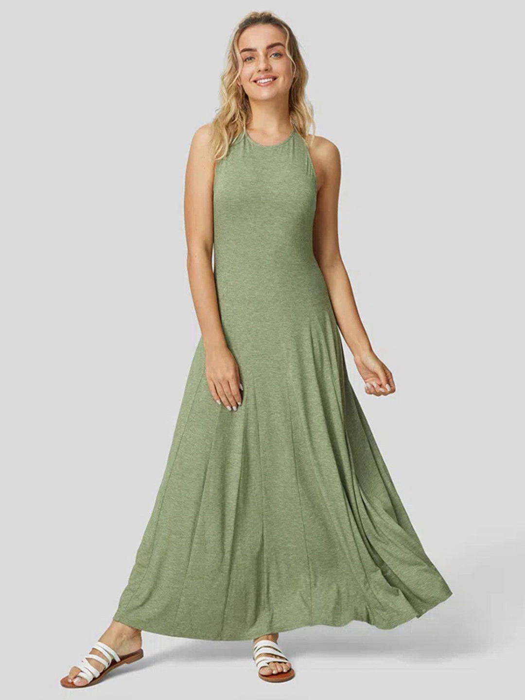 

DressBerry Women A-Line Maxi Dress, Green