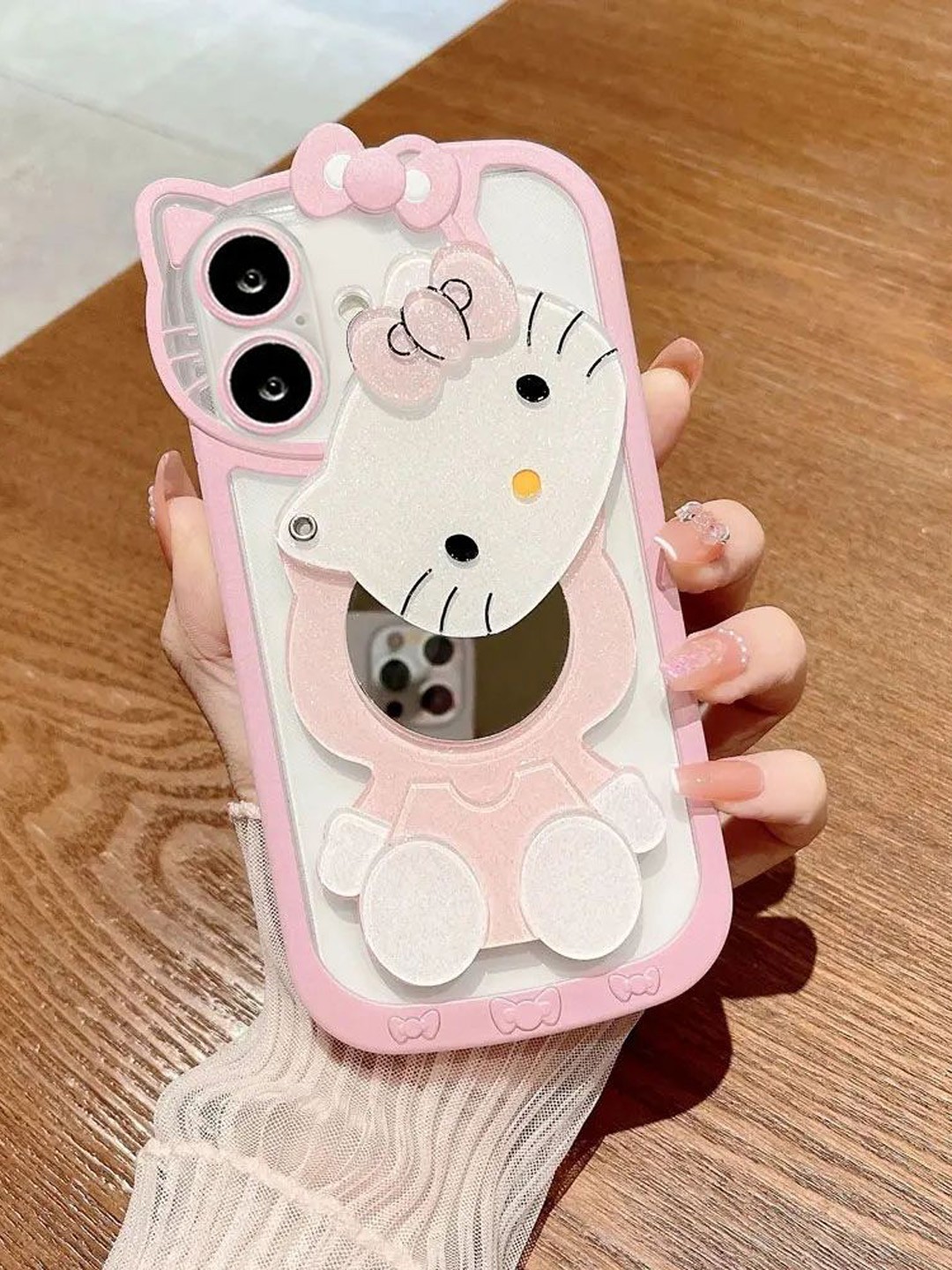 

Luxury Kase Solid Printed iPhone 16 Back Case Mobile Accessories, Pink