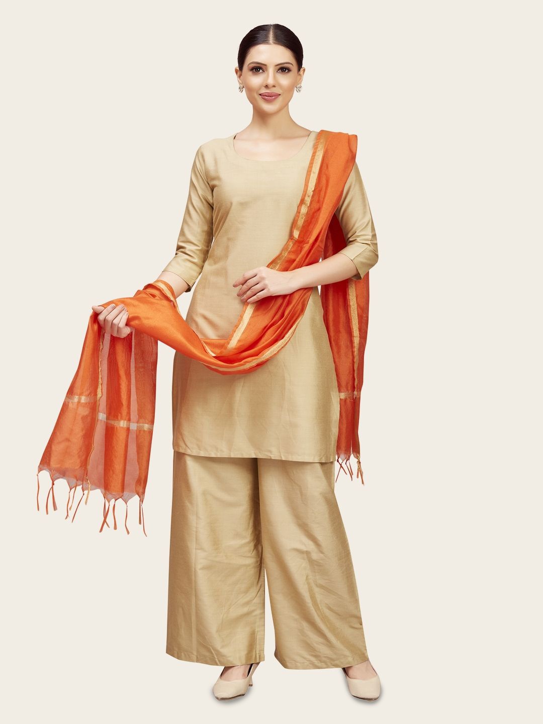 

Studio Shringaar Dupatta with Zari, Orange