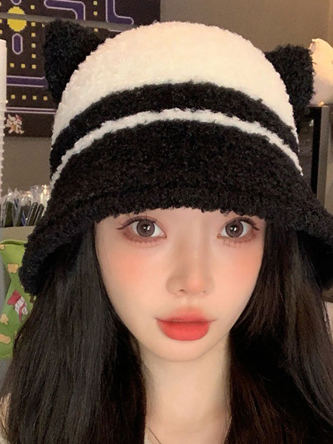 

StyleCast x Revolte Women Colourblocked Beanie Caps, Black