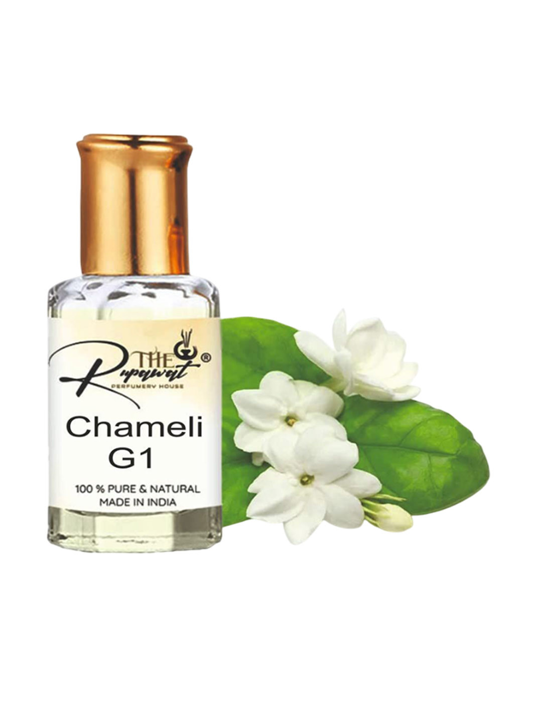 

THE RUPAWAT Perfumery House Chameli G1 Pure & Natural Alcohol-Free Attar 12 ml, Transparent
