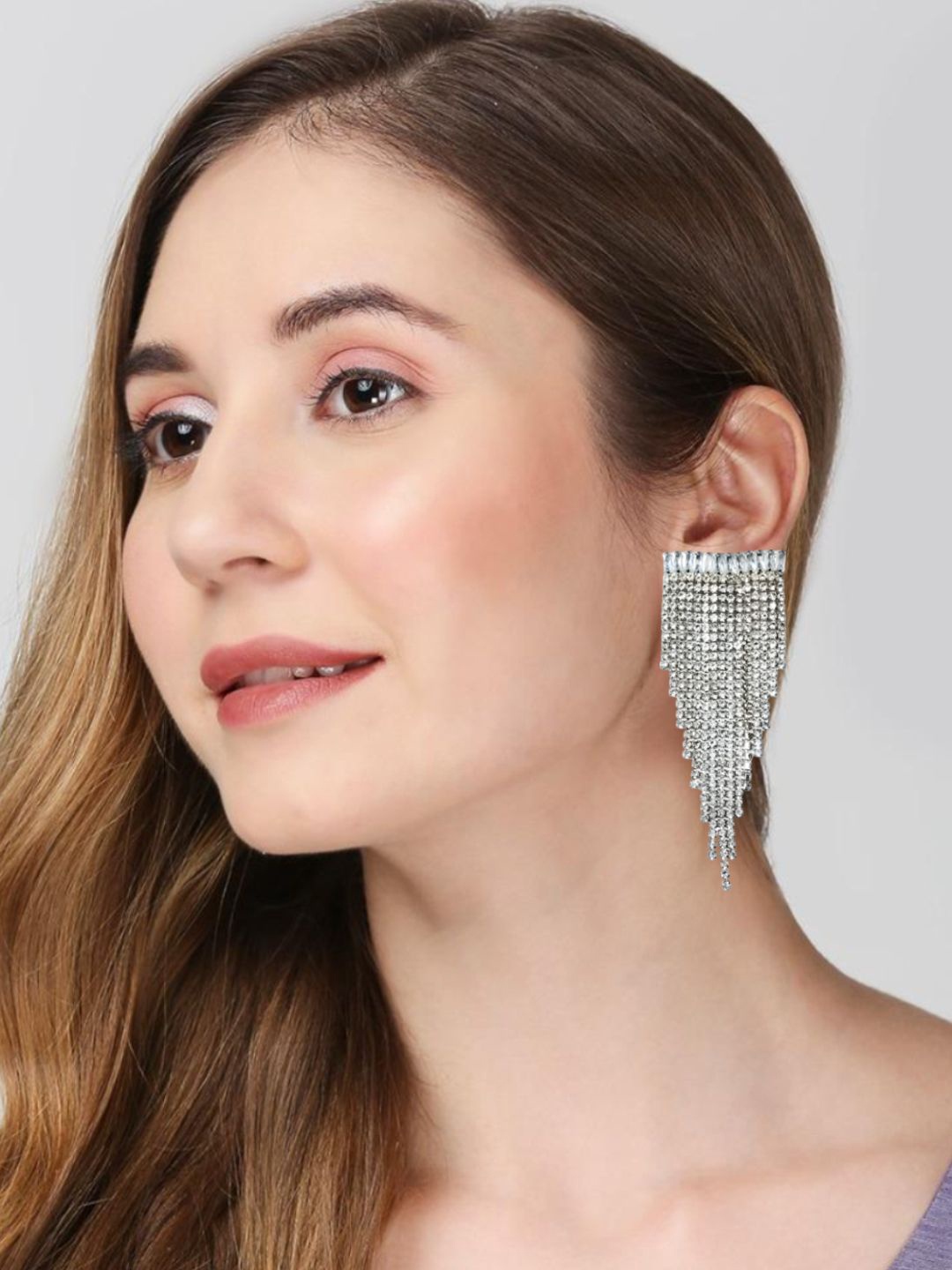 

DressBerry Geometric Drop Earrings, Silver