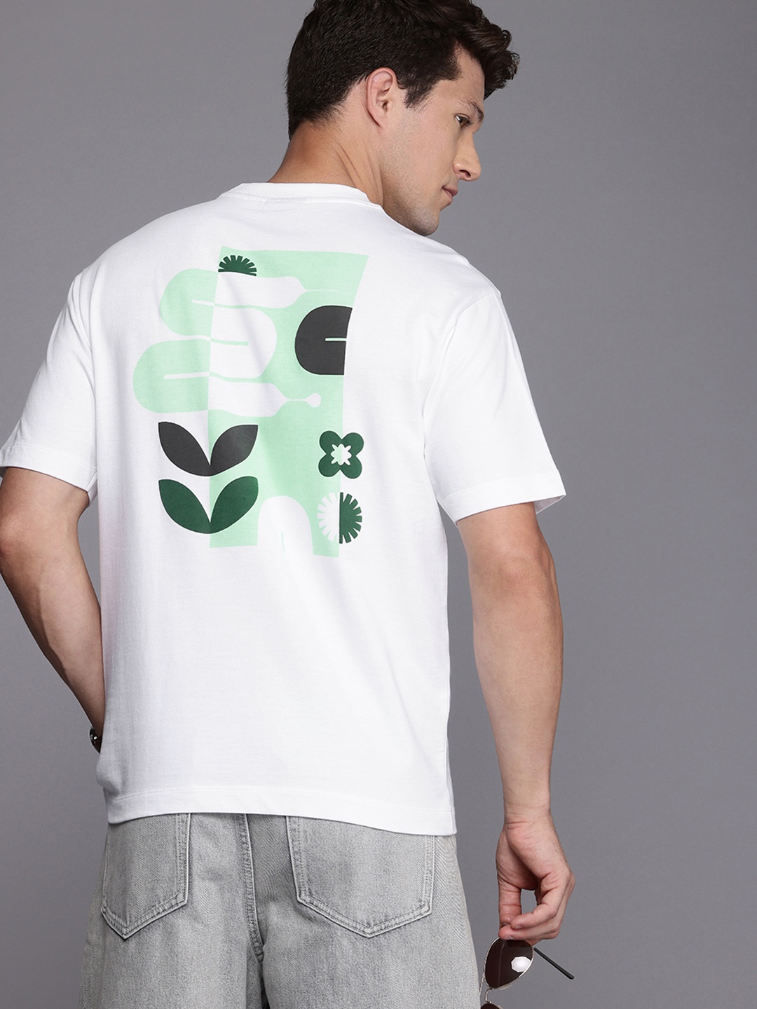 

Allen Solly Graphic Printed Pure Cotton Casual T-shirt, White