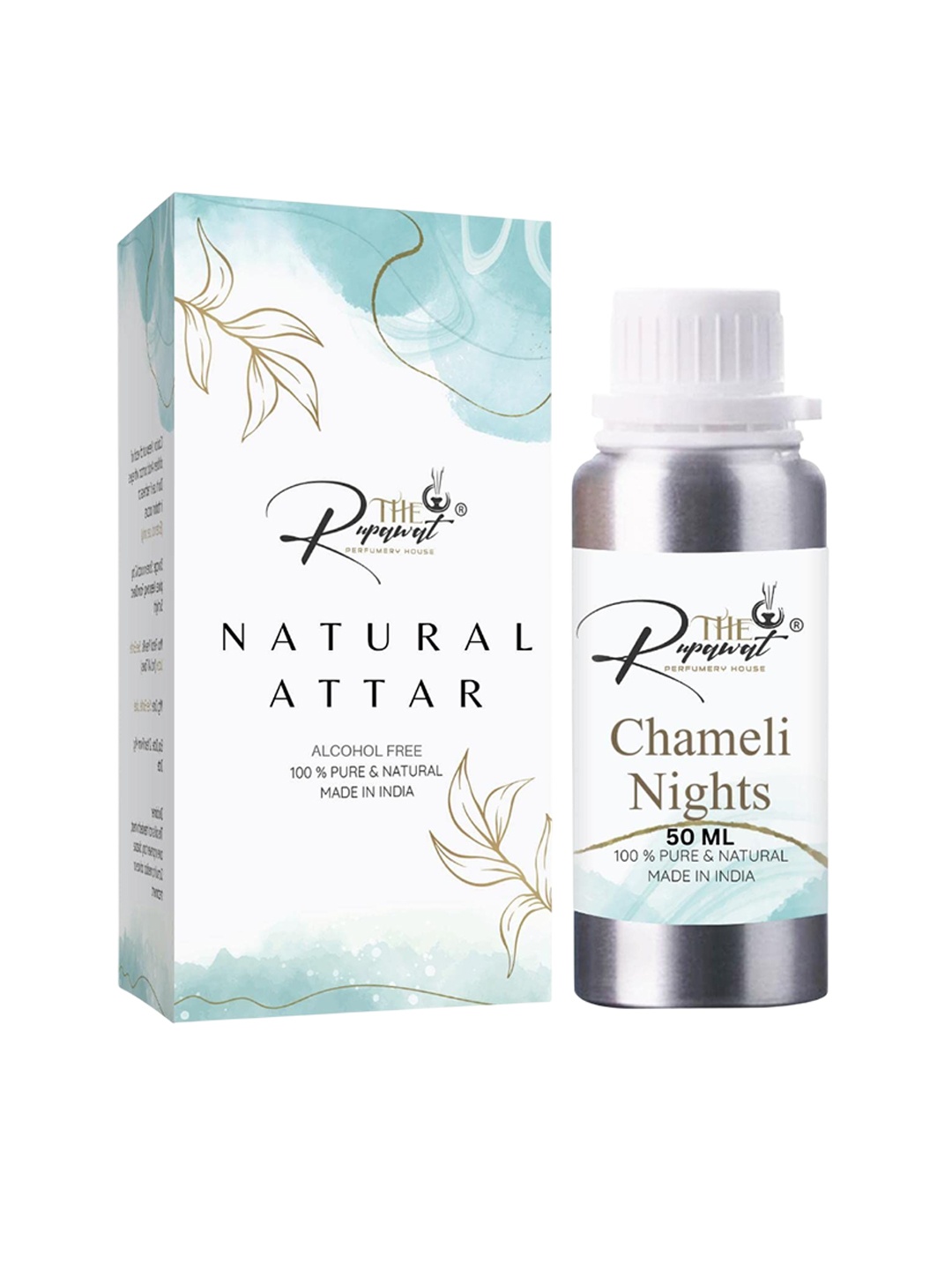 

THE RUPAWAT Perfumery House Chameli Nights Natural & Pure Alcohol-Free Attar - 50 ml, Transparent