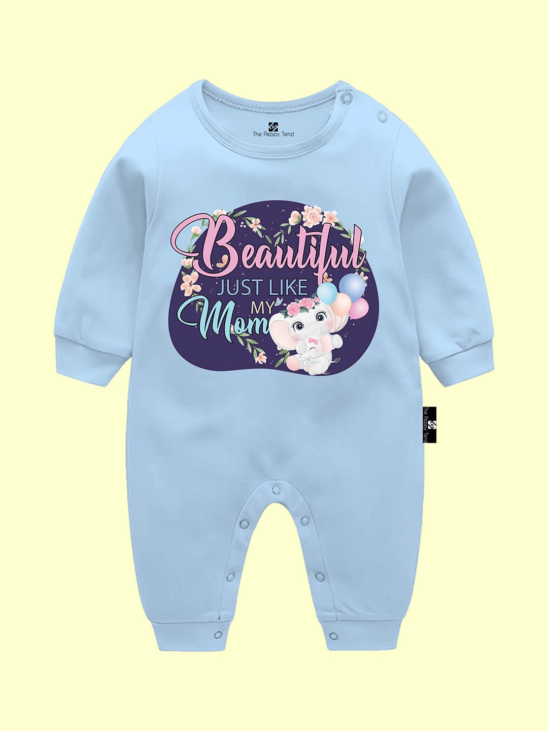 

The Peppy Tend Kids Cotton Printed Romper, Blue