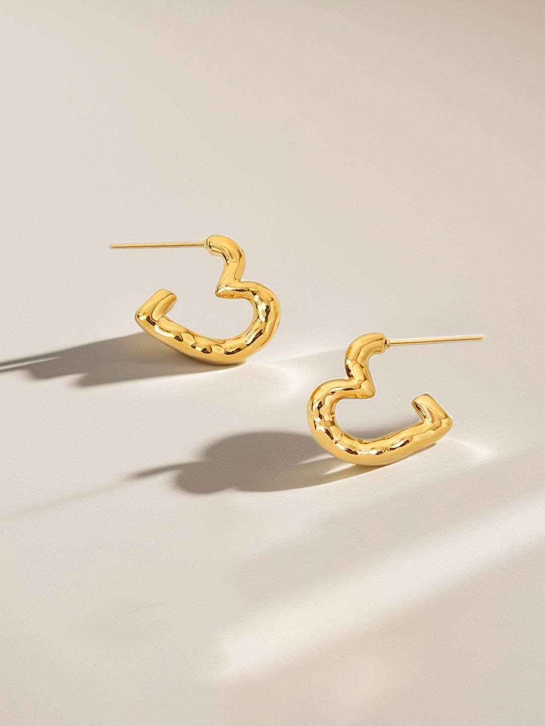 

Accessorize Heart Shaped Hoop Earrings, Gold