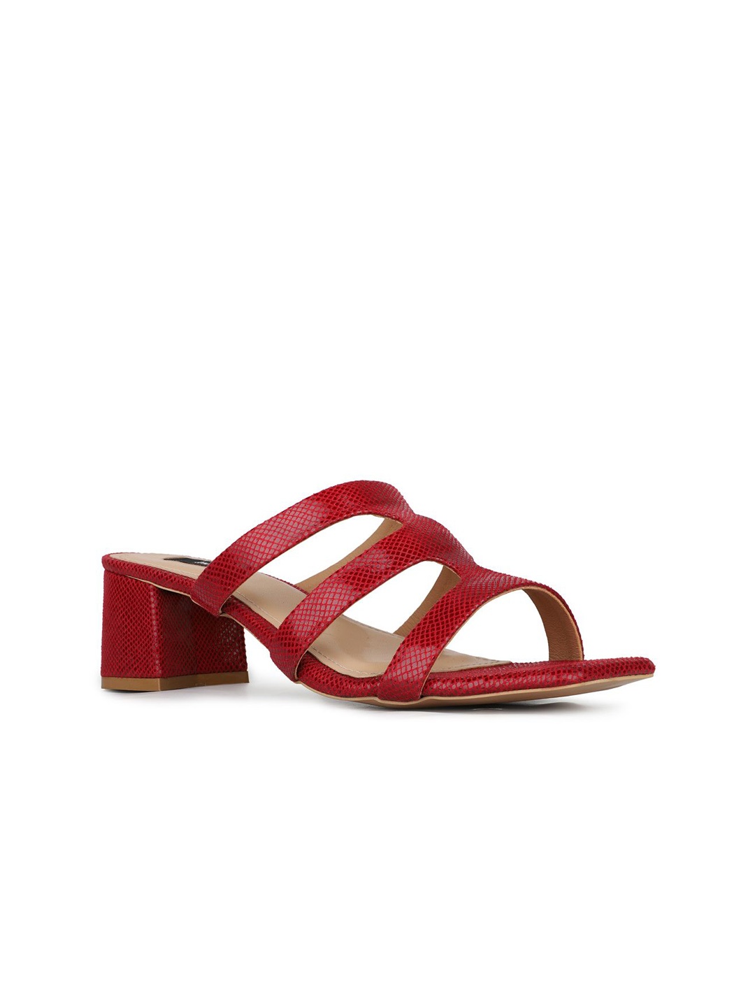 

Inc 5 Women Open Toe Block Heel Sandals, Red