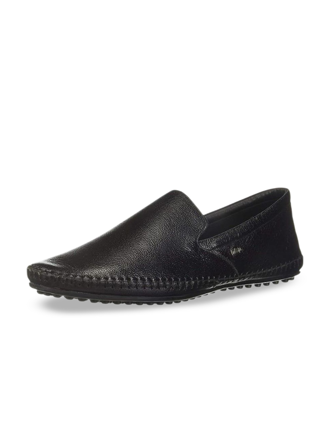 

Lee Cooper Men Woven Design Leather Loafers, Black