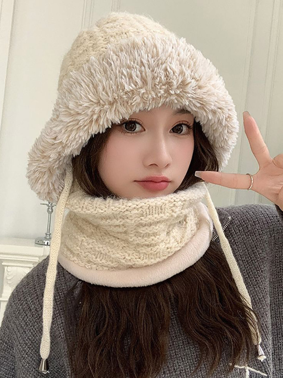 

StyleCast x Revolte Women Casual Balaclava, Off white