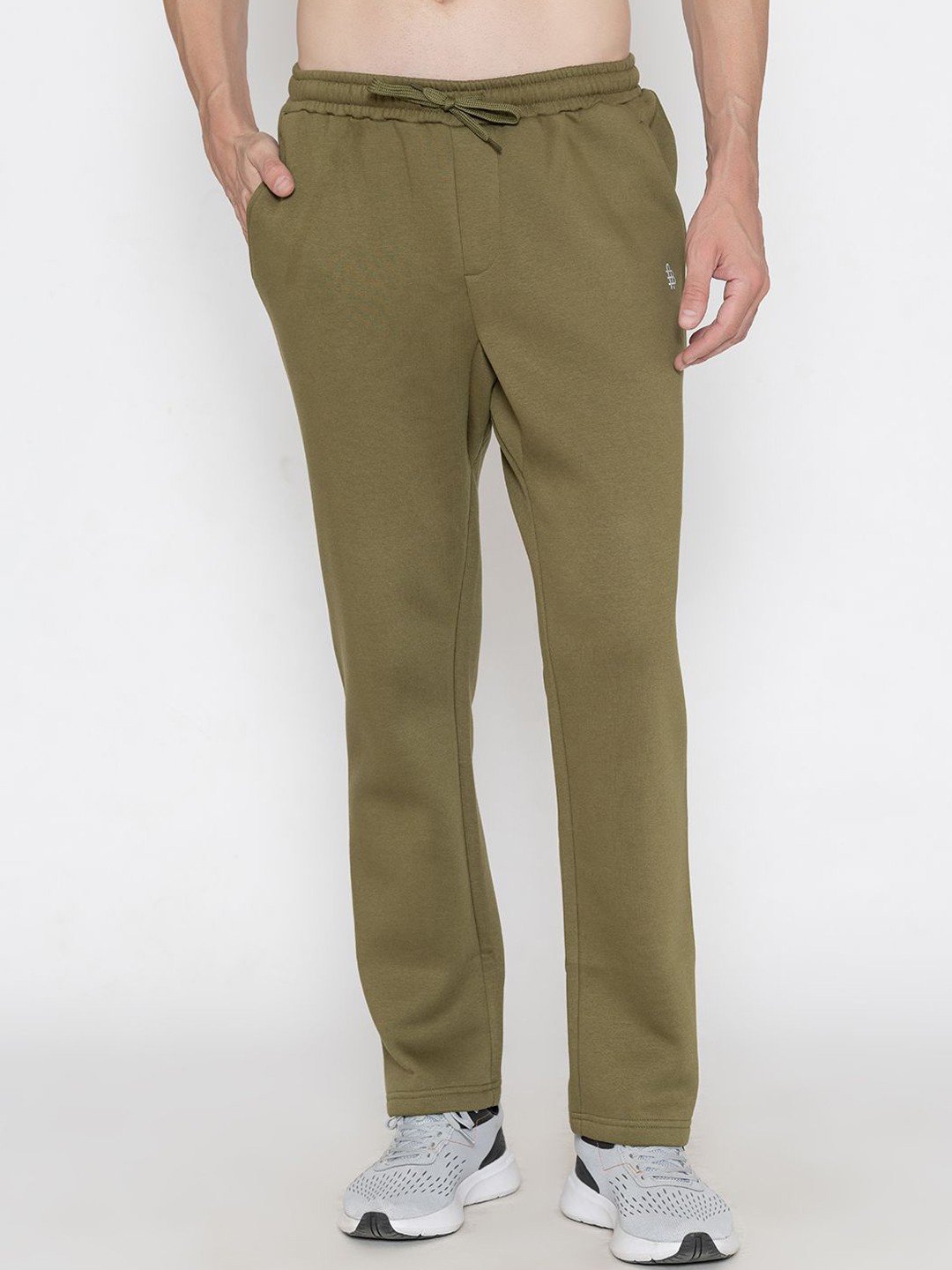 

Bonjour Men Cotton Regular Fit Track Pants, Olive