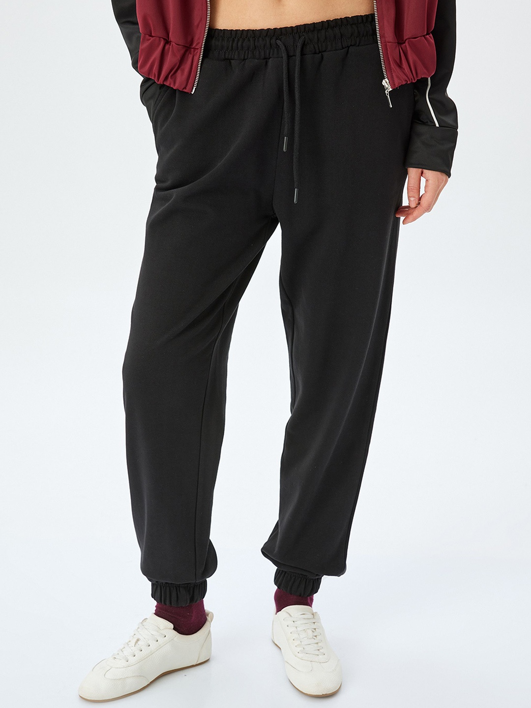

Koton Women Pure Cotton Regular Fit Joggers, Black