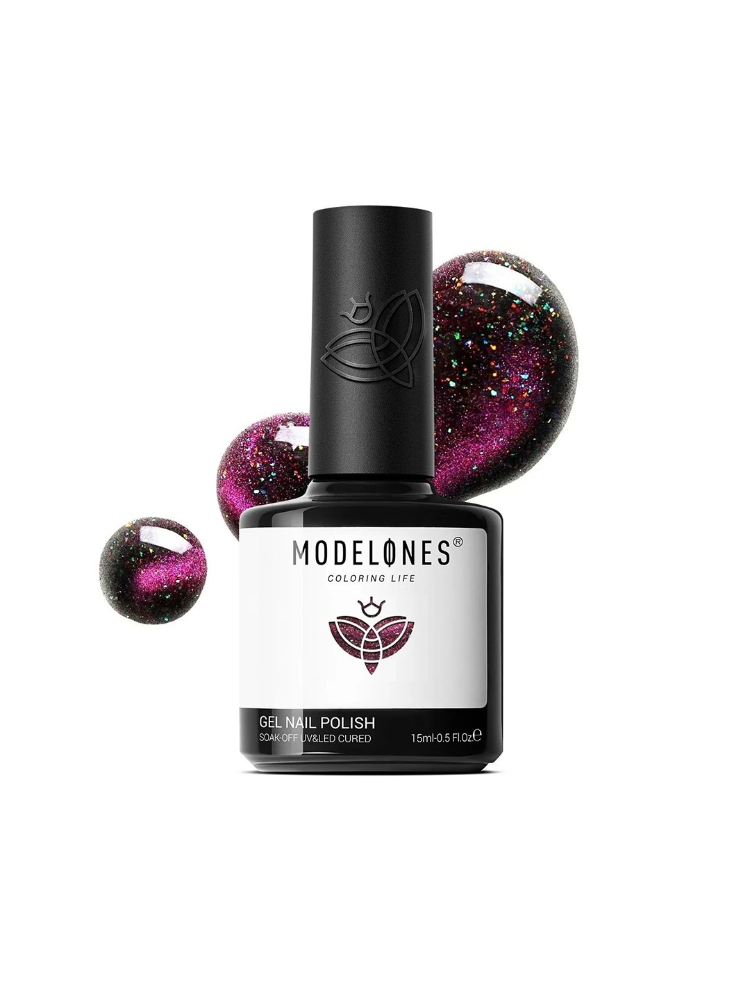 

Modelones UV & LED Soak Off Cats Eye Effect Gel Nail Polish - 15 ml - Wired West 1445, Purple