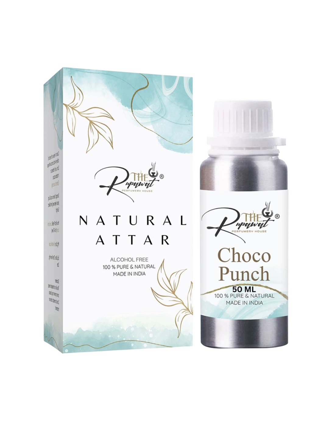 

THE RUPAWAT Perfumery House Choco Punch Pure & Natural Alcohol-Free Attar -50 ml, Transparent