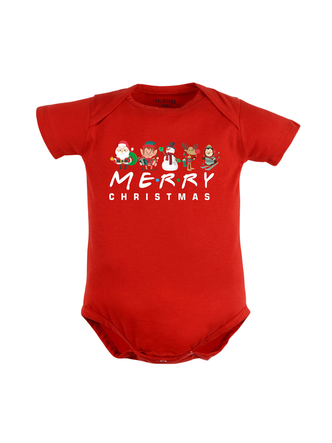 

FFLIRTYGO Infants Printed Pure Cotton Bodysuit, Red