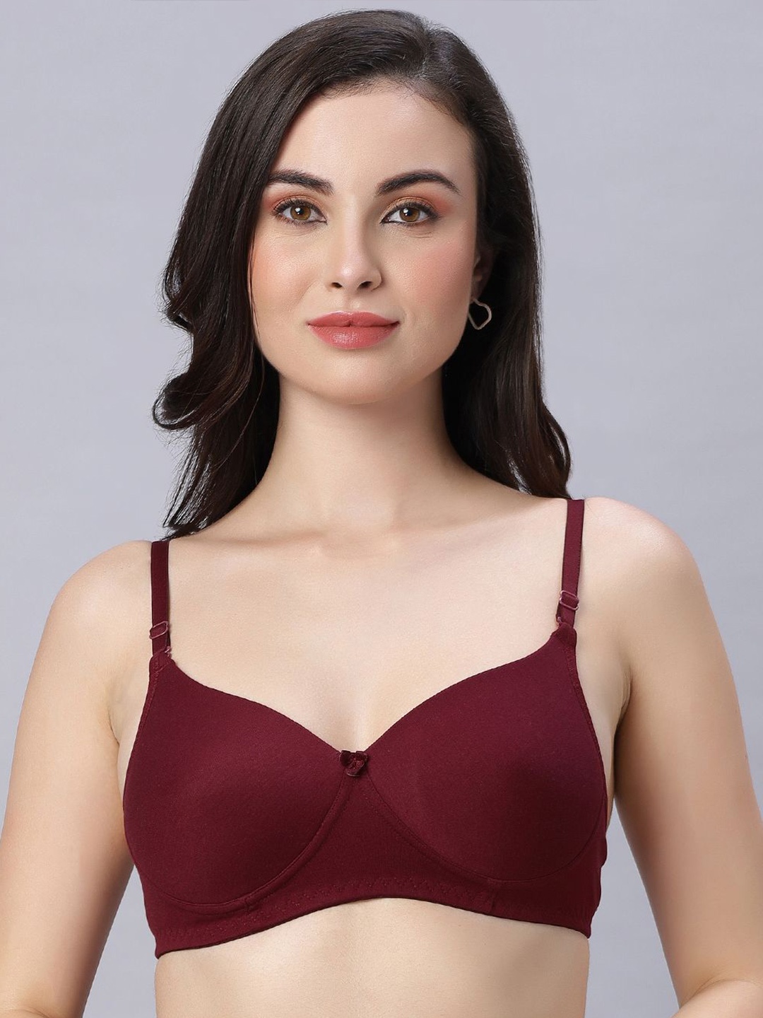 

Anoma Full Coverage Non Padded Cotton T-shirt Bra, Maroon