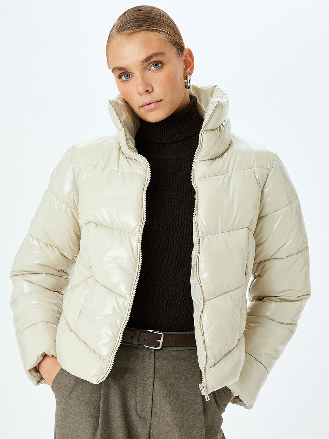 

Koton Women Padded Jacket, Grey