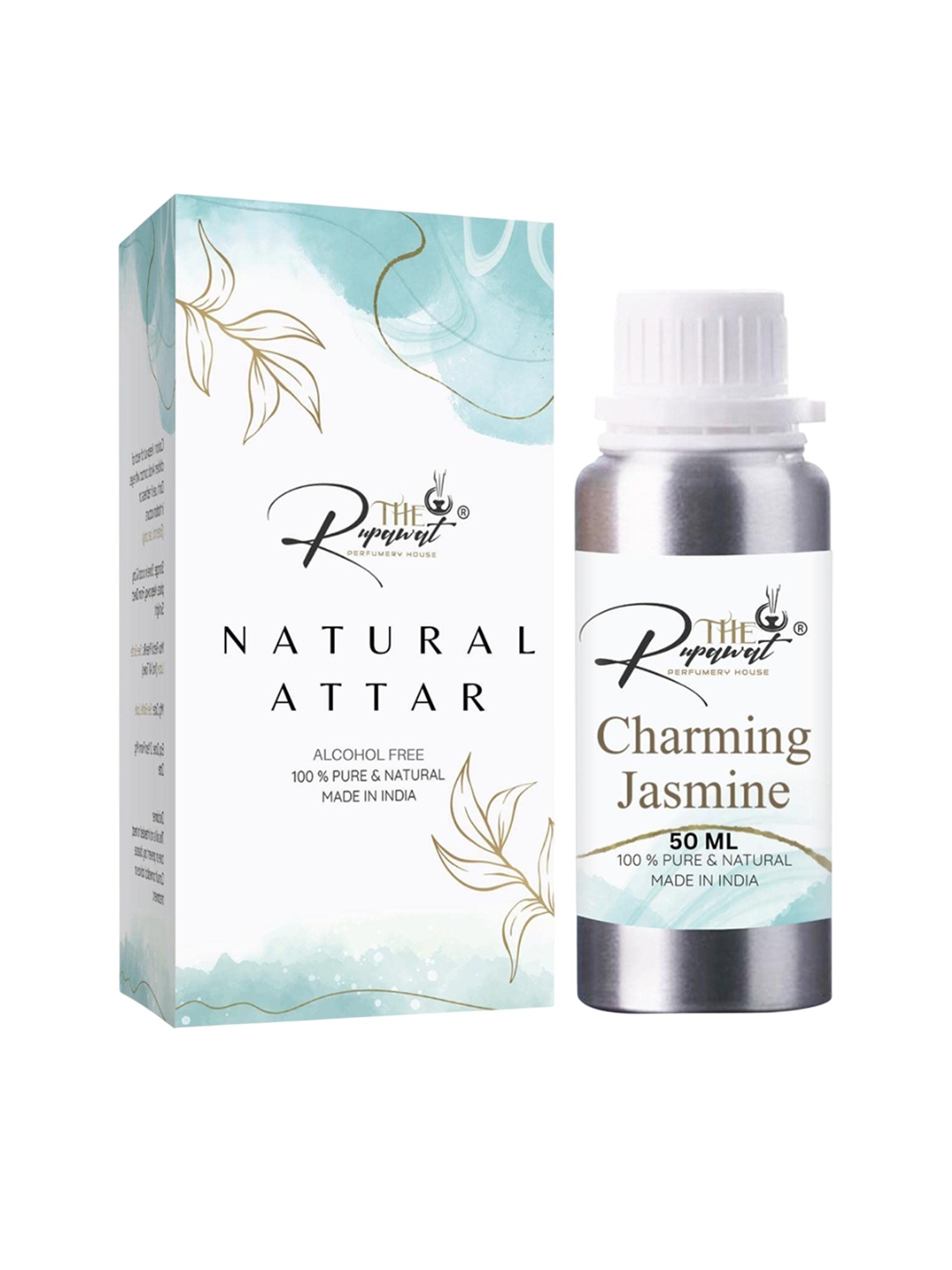 

THE RUPAWAT Perfumery House Charming Jasmine Pure & Natural Alcohol-Free Attar - 50 ml, Transparent