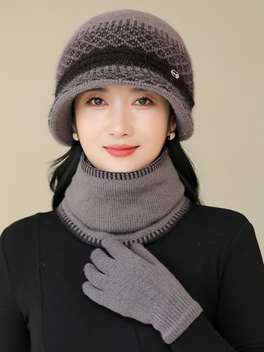 

StyleCast x Revolte Women Winter Acrylic Balaclava, Grey