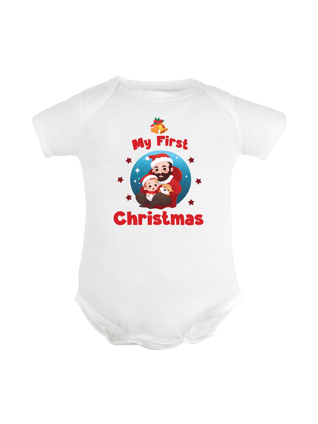 

FFLIRTYGO Infant Printed Cotton Bodysuit, White