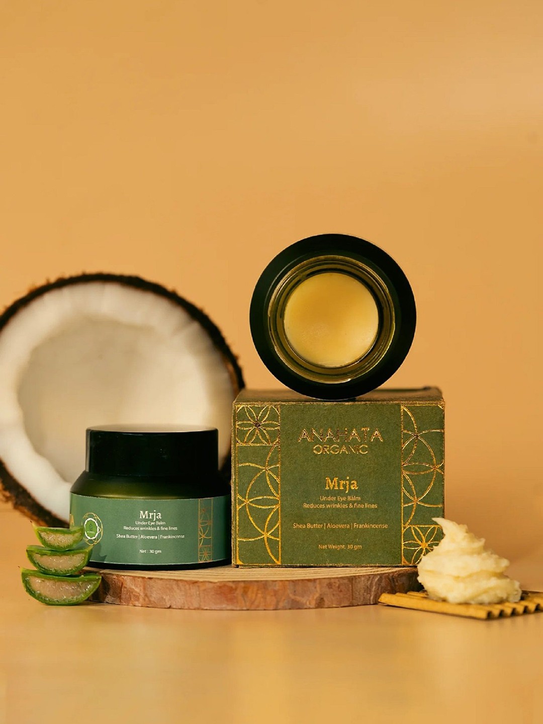 

Anahata Organic Mrja Under Eye Balm For Wrinkles & Fine Lines- 30 g, Green