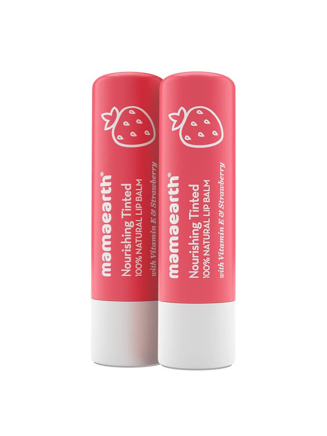 

Mamaearth Set Of 2 Nourishing Tinted 100% Natural Lip Balm With Vitamin E - 4 g Each, White