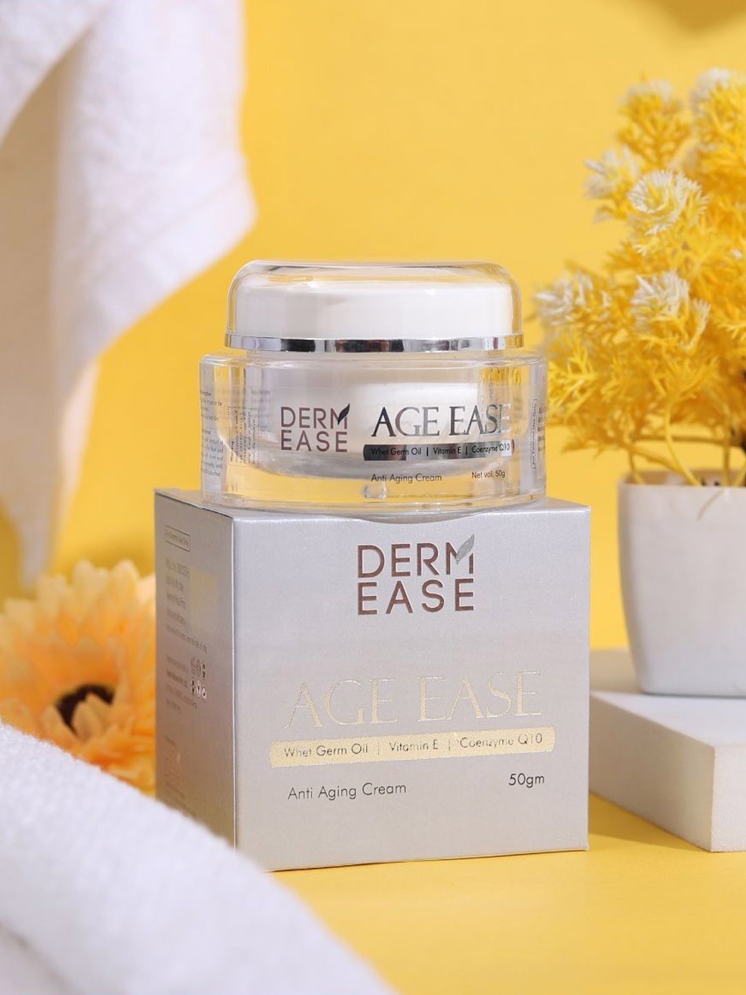 

DERMEASE Age Ease Anti Aging Cream With Wheat Germ Oil & Vitamin E - 100 g, White
