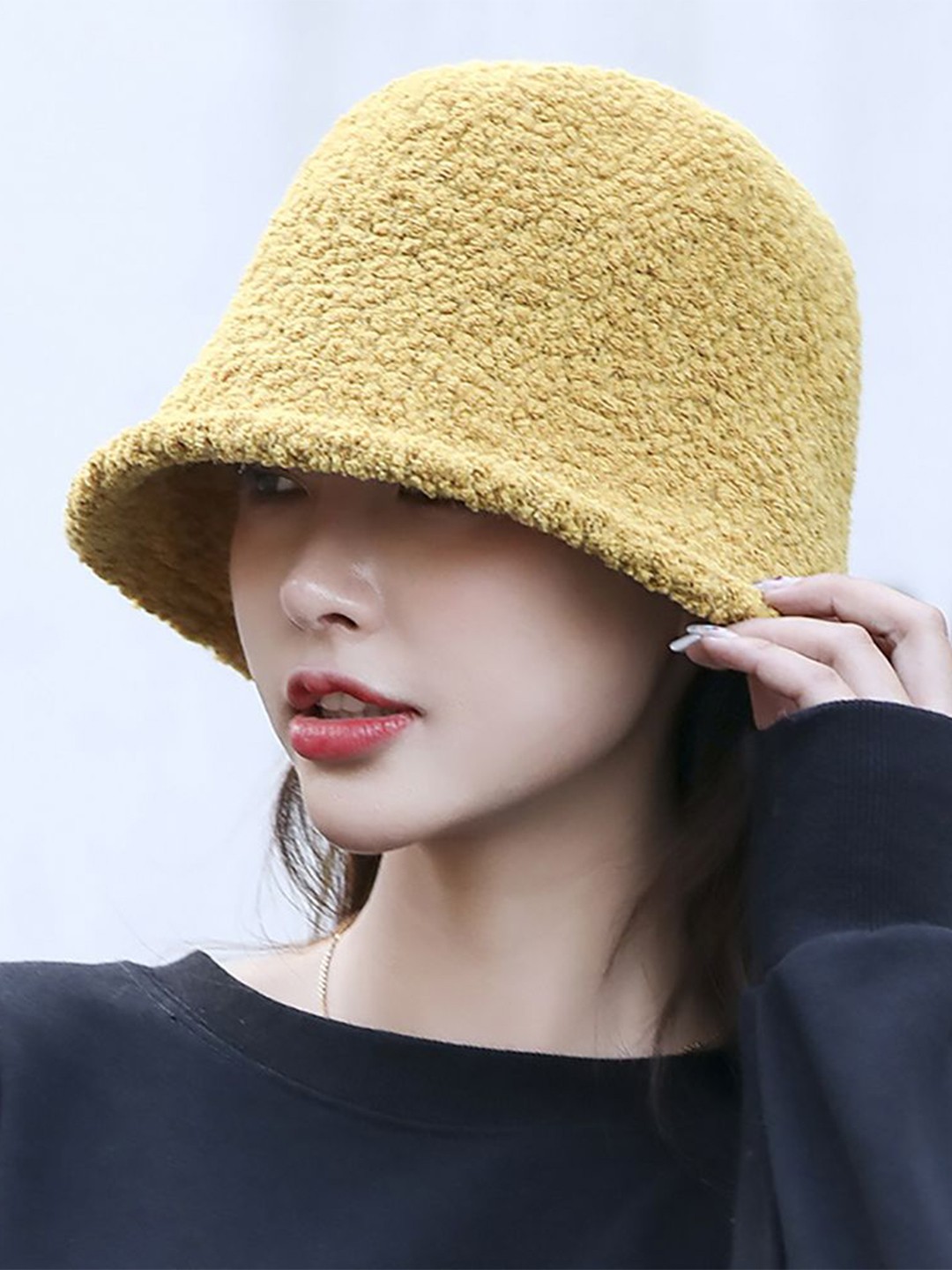 

StyleCast x Revolte Women Self Design Beanie, Yellow