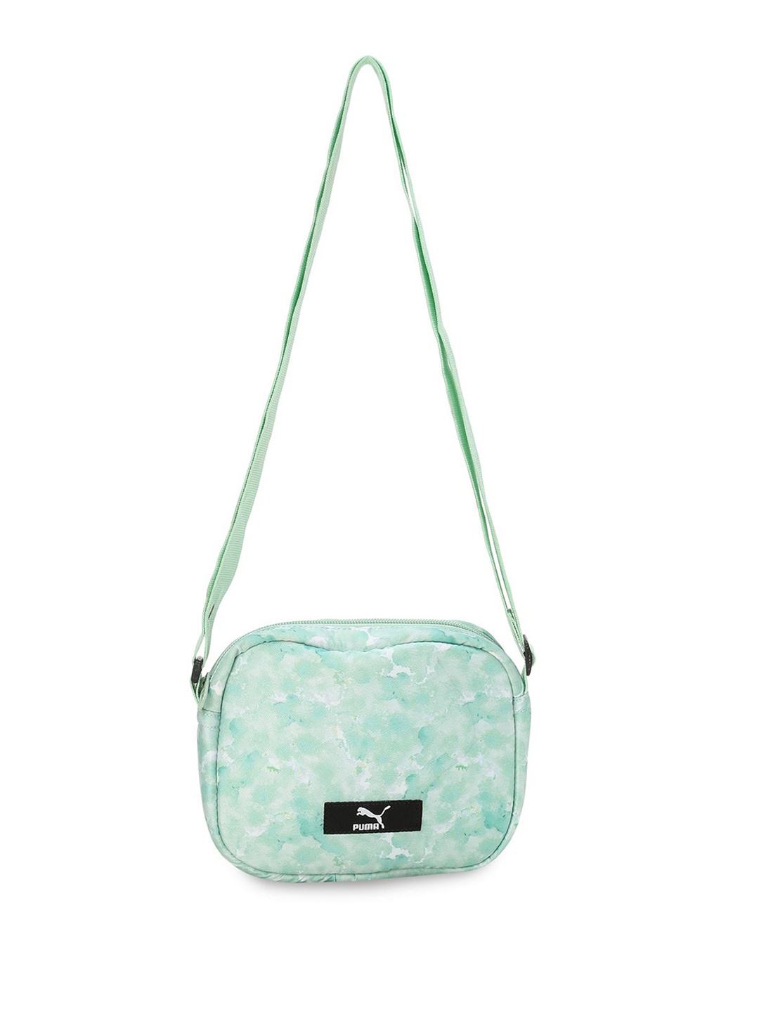 

Puma Foliage Abstract Printed Sling Bag, Green